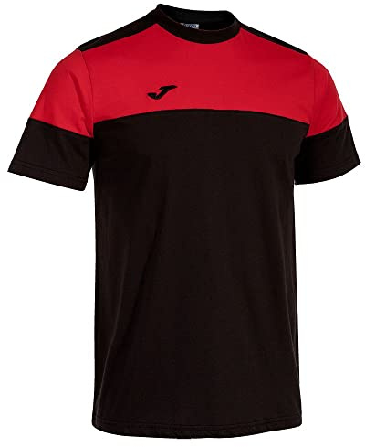 Joma Kurzarmshirt Mann Crew V schwarz rot