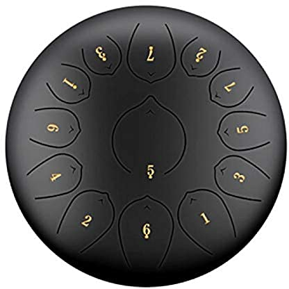 Stahlzungentrommel, Steel Tongue Drum, 13 Noten 12 Zoll Handtrommel, Schlaginstrument Handpan für Kinder oder Erwachsene