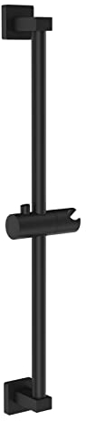 Strength Enemy Duschstange, Brausestange Edelstahl Mit höhen und Winkelverstellbaren Brausestange Halterungen, Wandstange Dusche Duschkopfhalterung, Duschstange Duschkopf Stange 61CM Schwarz