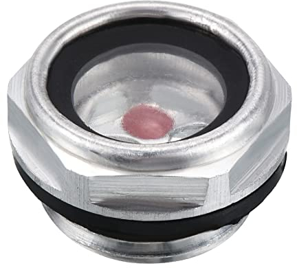 QUARKZMAN 1/2PT Stecker Gewindeluftkompressor Öl Level Glas Fittings x 1 stk. Klar Öl Sicht Glas mit O-Ring für Öl Geschmiert Kompressoren