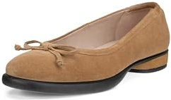 ECCO Women's Sculpted Luxe Ballerina Bow Ballet Flat, Cashmere Suede, 6/6.5 UK