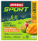 ANDROS Etui Gourdes Fruits Mixés Pomme/Mangue/Fruits de la passion 4x90g