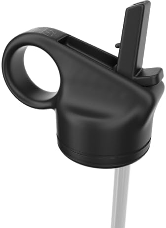 SHO Reusable Straw Lid for SHO Bottle - 750ml/1000ml - BPA Free (Black, 750/1L)