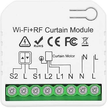 DieseRC Módulo de controlador de persiana enrollable inteligente inalámbrico AC 230V 220V, controlador WIFI de aplicación Tuya Compatible con Alexa/Google Home APP Control e interruptores manuales