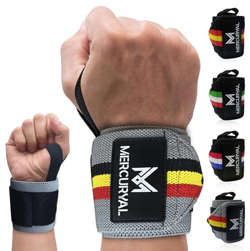 MERCURYAL Gym Crossfit Handgelenkbandagen, neues fortschrittliches Design der Länder, Fitness-Zubehör, Wrist Wraps, Sport für Männer und Frauen (Belgien)