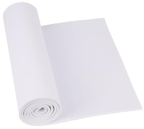 Do²ping Eva Foam 4mm Weiß, EVA Schaum für Cosplay, 35.5x150cm mit hoher Dichte 86kg/m3 Cosplay Schaumstoff für Kunsthandwerk Kostüm DIY Projekt (4mm Weiß)