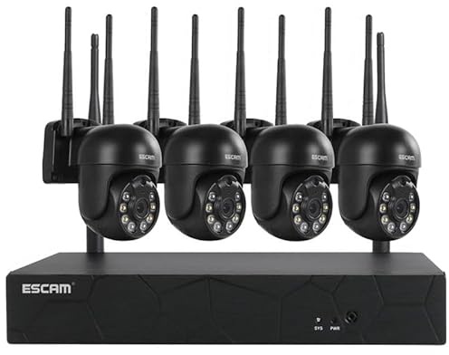Escam Kit videosorveglianza IP WNK614 WiFi 3MP 4 Telecamere Marca