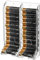 AA Battery Organizer Storage Holder, Acrylic Battery Dispenser Organizer Holds 22 Batteries, Wall Mount AA Battery Caddy, Small Battery Chute Battery Dispenser Container First-in First-out (Clear)