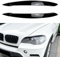 YPSBBHD 2PCS Auto Scheinwerfer Augenlid Augenbraue Vorne Kopf Licht Abdeckung Stirn Scheinwerfer Auge Aufkleber, Kompatibel mit BMW X5 E70 2008-2013,Gloss Black