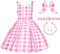 Spooktacular Creations Costume di Halloween per Ragazze, Costume da Abito Scozzese Rosa, Abito da Bambola Rosa per Ragazze Gioco di Ruolo per Feste di Halloween (Medio (8-10 Anni))
