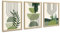 3 Pcs En bois Cadre Moderne Esthétique Vert Plante Tableau Décoration Murale Salon Impression sur Toile Boho Image sur Toile Peintures sur Toile Décoration Murale pour Chambre Maison Bain 30x40cmx3