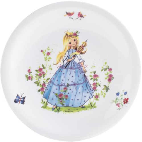 KAHLA 323460A50849C Kids Frühstücksteller 21,5 cm Dornröschen | Frühstücksteller mit Dornröschen Design aus Porzellan