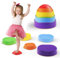 Tanniws 6 Stück stepping stones Kinder Balancieren Stapelsteine Kinder Balance Spiel Balanciersteine Fördert Gleichgewicht Koordination für Indoor & Outdoor Hindernisparcours, Sensorisches Spielzeug