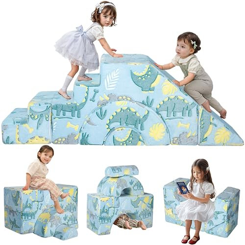 MeMoreCool Kindersofa Spielsofa, Modulares Schaumstoff Fancy Spielsofa, Baby-Schlafsofa, Kuschelecke ideal für Kinderzimmer oder Spielzimmer, Mini Sofa