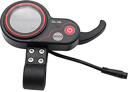 Asyduey ZQ-100 KilometerzäHler Geschwindigkeitsverstellbarer Elektroroller-ZäHler 6-Poliges Display für Elektroroller-Armaturenbrett-ZubehöR