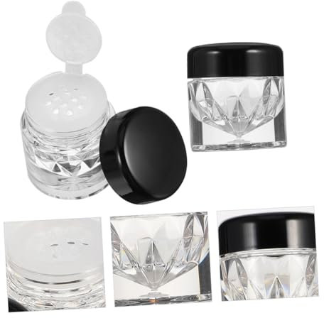 minkissy Lot De 10 Flacons En Vrac Pour Contenants Anti- Pots En Vrac Pots De Fard À Paupières Distributeurs De Fards À Paupières Vides Sous- Bouteilles En Verre Noir