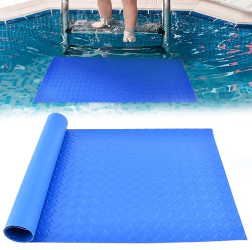 Swimming Pool Ladder Mat 35.43 x15.75 in Pool Flooring Mats with Texture Non-Slip Step Pad for Above Ground Ladder Pad Bottom Deck