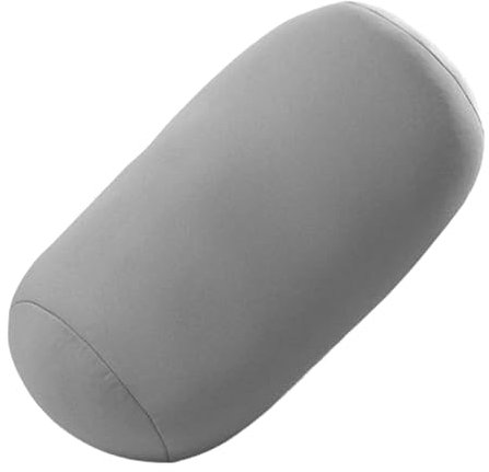 Raypontia Microbead Pillow 30 * 16Cm Perlen Kissen Nackenrolle, Kleines Rundes Nackenkissen, Perlen Kissen Nackenkissen, Mikroperlenkissen Klein, Microbead Travel Pillow Aus Stoff, Gray