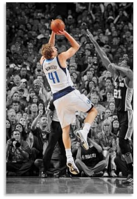Zbwqlte Dirk Nowitzki Sport-Stern-Poster, Wandkunst, Gemälde, Leinwand, Wohnzimmer, Drucke, Schlafzimmer, Dekoration, Kunstwerke, 20 x 30 cm
