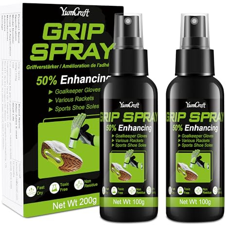 Goalkeeper Glove Grip Spray 200ml, Anti-Slip for Football Gloves & Shoes | Long-lasting non-stick formula stops sweat & boosts traction; works for basketball, golf, tennis, pickleball & baseball.