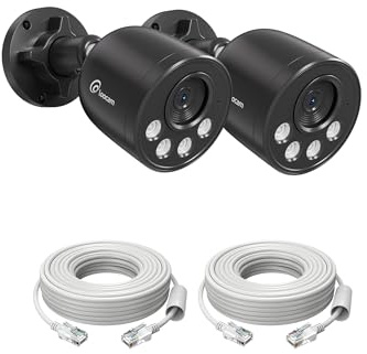 Loocam 2er-Set 4K 8MP Add-on PoE-Überwachungskamera | Personen-/Fahrzeugerkennung, IR-Nachtsicht, 24/7-Aufzeichnung Und Nur Für PoE-NVR-Systeme Geeignet