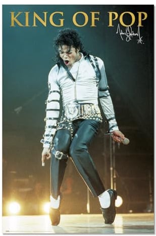 Grupo Erik Michael Jackson Bad Poster Kunstdruck | Poster Deko Wohnzimmer oder Deko Schlafzimmer - Deko Zimmer - Größe 61 x 91 - Offizielle Lizenz