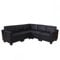 Modular Sofa-System Couch-Garnitur Lyon 5, Kunstleder - schwarz