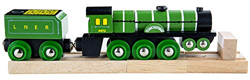Bigjigs Rail Flying Scotsman Toy Train | Green Model for Wooden Track Set | Heritage Collection Railway Figures & Accessories | Great Gifts for 3+ Year Old Kids | Educational Tool for Toddlers