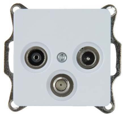 Unitec 42031L Prise pour antenne/satellite Blanc