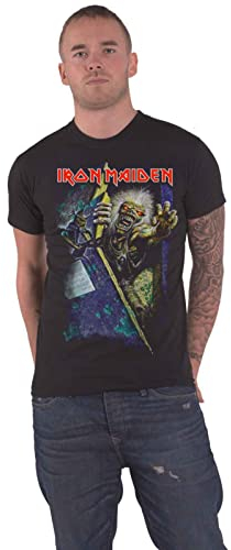 Iron Maiden T Shirt No Prayer for The Dying Band Logo Official Black S