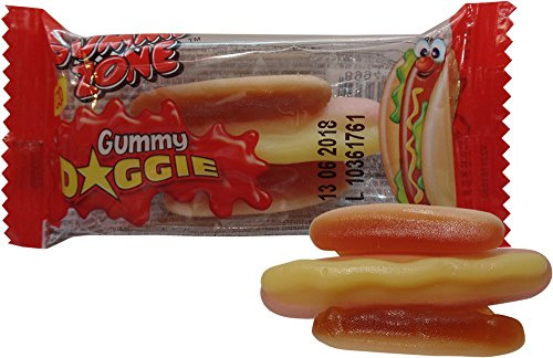 BIP Yupi Gummi Zone Hotdogs Chewy Sweets, 60-Piece