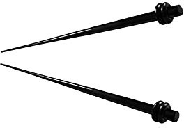 KJM FASHION 2 Stk Schwarz Taper O-Ringen Piercing Schmuck
