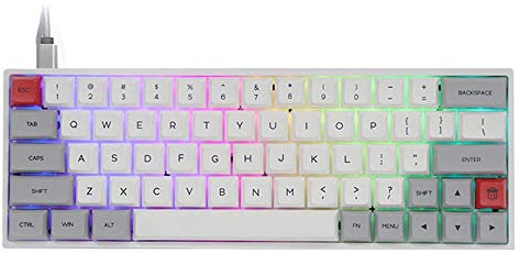 EPOMAKER SKYLOONG SK64 Teclado Gamer Intercambiable en Caliente de 64 Teclas con Retroiluminación RGB, Teclas PBT, Teclas de Flecha para Win/Mac/Gaming