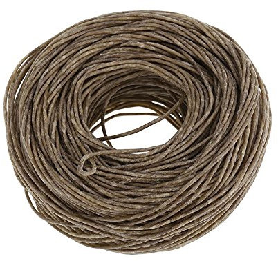 Candle Wick - 61 m Bio-Hanf Kerzen Hanfkern mit reinem Bienenwachs für DIY Öllampe(tief)