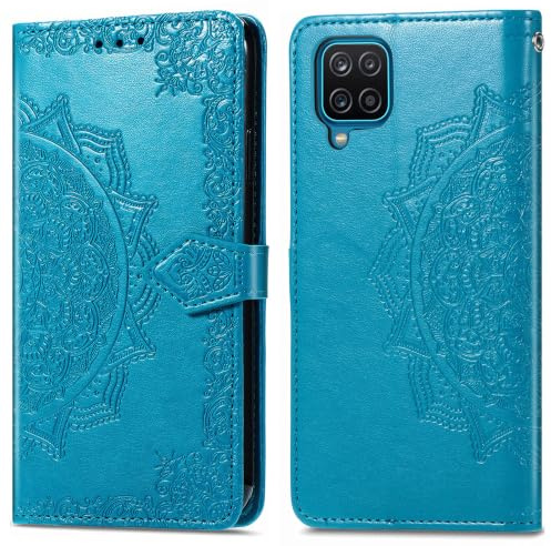 iMoshion Klapphülle Mandala - Geeignet für Samsung Galaxy A12 - Türkis