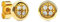 Miore Schmuck Damen 0.03 Ct Diamant Ohrstecker mit 8 Diamanten Brillanten Ohrringe aus Gelbgold 9 Karat / 375 Gold Ø 4 mm