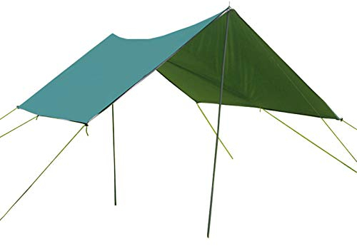 LZQpearl Bâche De Camping, Voile D'ombrage, Hamac Bâche De Tente De Mouche De Pluie, Abri De Camping Imperméable Et Portable pour Pare-Soleil De Neige pour Camping Randonnée en Plein Air (Green)