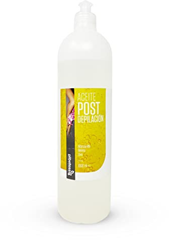Aceite Calmante Post Depilatorio 1L de Almendras Dulces, Menta y Uva. Pilbelless. Rico en Vitamina E.