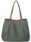 FANDARE Vintage Handtaschen Damen Schultertasche Henkeltasche Tragetasche Wasserdicht Nylon Frauen Schulranzen Arbeitstasche für 15 Zoll Laptop Reisen Arbeit Grün L