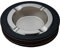 WHYUNM26 Zinklegierung und Leder Retro Aschenbecher Multifunktions Ovale Form Zigaretten Zigarre Aschenbecher für Männer Geschenke Home Office Dekoration Gold & Silber,Silver