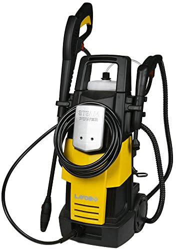 Equip2clean Lavor Wave Steam 2in1 Electric High Pressure Washers & Steam Cleaner | 1800W Motor | 1885 PSI Max Pressure | 120°C Steam Temperature | Ideal for Car, Bike, Patio, and Garden Cleaning
