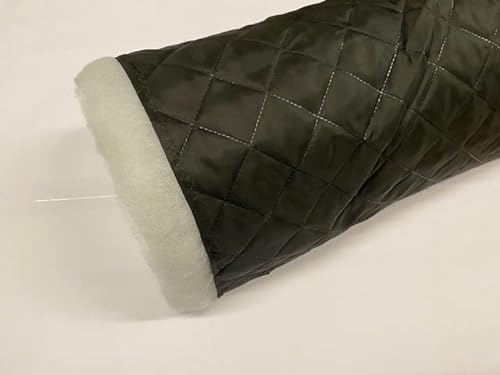 Gepolsterter Stoff, Futter: Schwarz, 100% Polyester-Futter, Nähstoffe, Meterware, Stoffe (1 Meter x 150 cm)