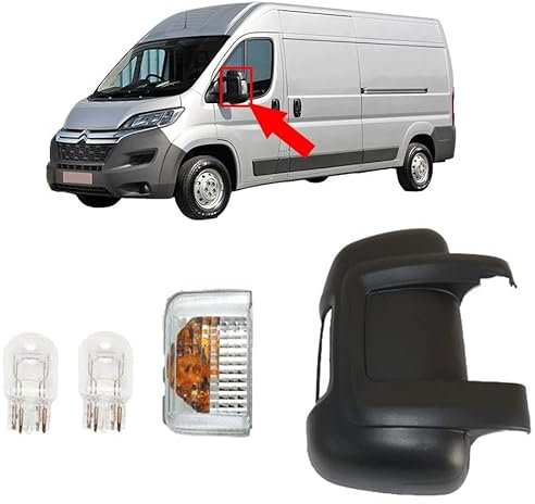 Fits Fiat Ducato door wing mirror cover cap and indicator light left 0735424423 with bulbs