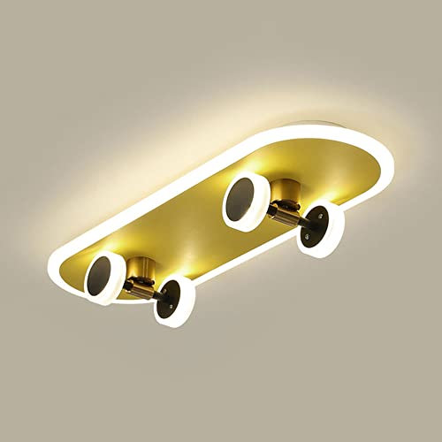PAZWAHF LED-Deckenleuchte, Skateboard-Deckenleuchte, variable Farbtemperatur, Acryllampe, Augenschutz, Deckenbeleuchtung, Schlafzimmerlampe, Wohnzimmerdekoration, Kronleuchter