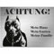 Indigos UG - Schild Pitbull Terrier - bedruckt - Achtung Mein Haus, mein Garten meine Familie - Aluverbundplatte Edelstahl Look - 30x20 cm - Spruch - Deko Geschenkidee - Hund - Zaun - Türschild
