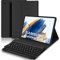 IVEOPPE Funda con Teclado para Samsung Galaxy Tab A8 10.5 2022/2021 (SM-X200/X205/X207), Funda de Cuero Ultra Delgada,Teclado Español Ñ Bluetooth Inalámbrico Magnético Desmontable, Negro