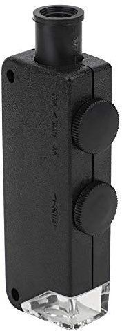 Mikroskop Taschenmikroskop 60-100X Verstellbares tragbares LED-Mikroskop Mini-Lupe Lupe Lupe zum Beobachten