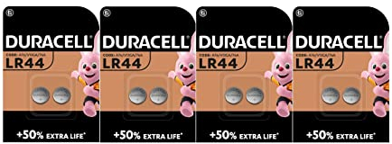 8X Duracell LR44 A76 V13GA 76A (4 Blister Da 2 batterie) 8 Pile