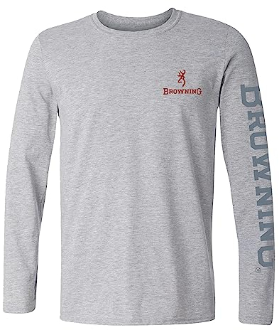 Browning Men's Buckmark T-Shirt, Hunting & Outdoors Long Sleeve Graphic Tees