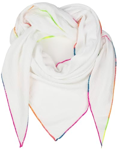 Gloop Damen Schal XXL Dreieckstuch Damen Dreieck Schal Halstuch Baumwolle Musselin Poncho ohne Kratze an Haut Hergestellt in Italien 135 cm×135 cm×220 cm